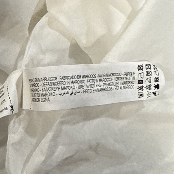 Zara Babydoll Womens Medium Voluminous Textured White Blogger Fav Midi Dress - Picture 9 of 10